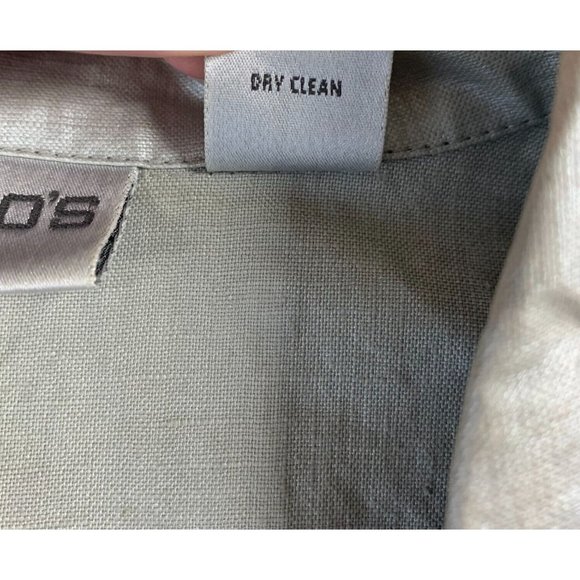 Chico's Womens Jacket and Tank Top Set Size 1 Medium Gray Silver Metallic Travel - Picture 12 of 13